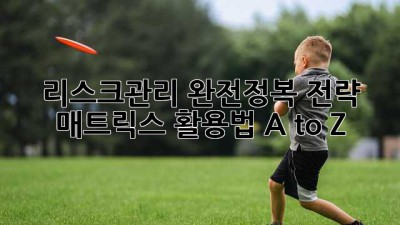 리스크관리 완전정복! 전략 매트릭스 활용법 A to Z 🚀