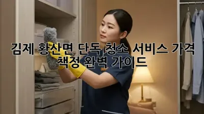 김제 황산면 단독 청소 서비스 가격 책정 완벽 가이드